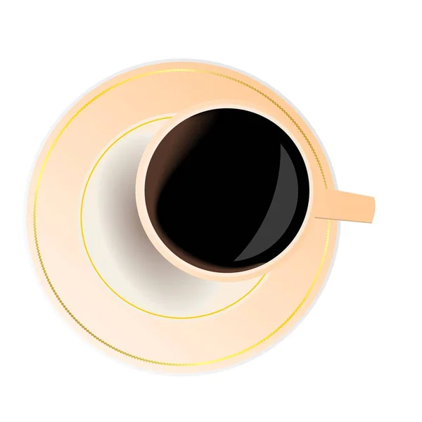 リアルなイラストのコーヒー カップ — ストック写真