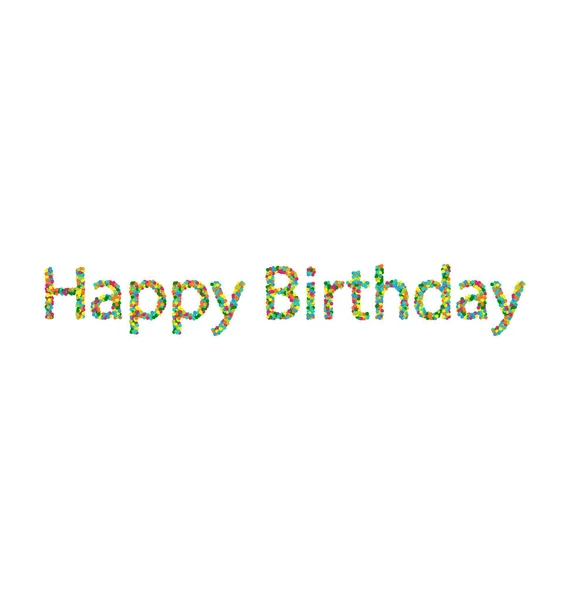 Boldog születésnapot felirat a színes konfetti — Stock Fotó