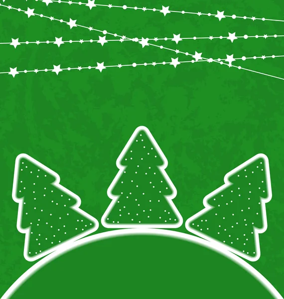 Boże Narodzenie zestaw drzew Garland — Zdjęcie stockowe