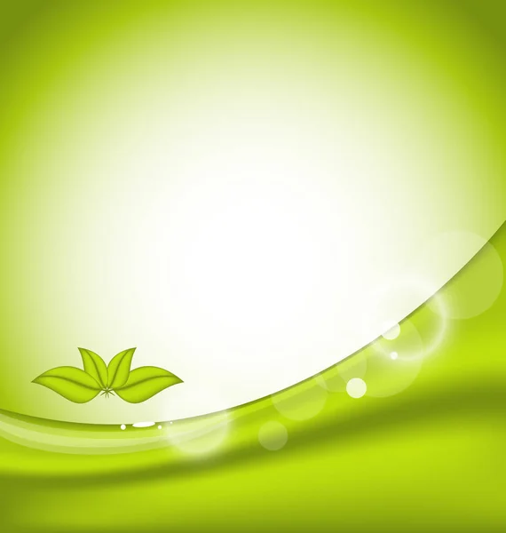 Ekologi bakgrund med gröna blad — Stockfoto