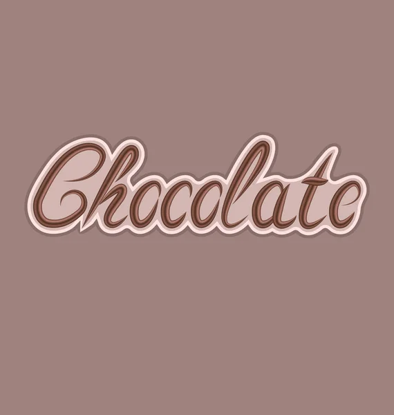 Delicious chocolate letters, can be used for your label — Stock Photo, Image