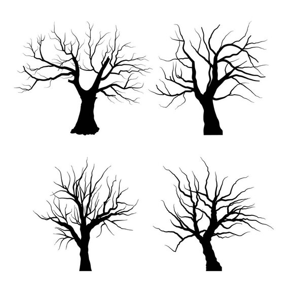 Collection of trees silhouettes