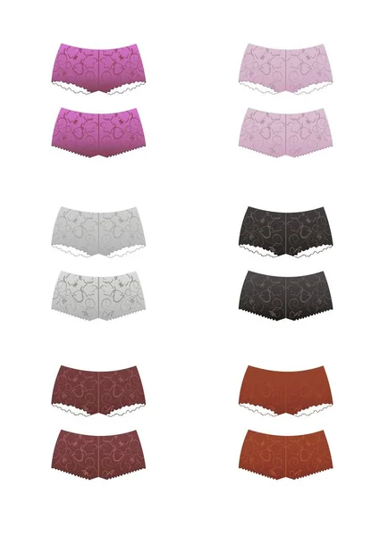 Set pantaloni de sex feminin izolat pe fundal alb — Fotografie, imagine de stoc