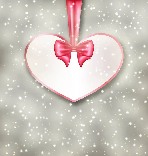 Biglietto di auguri in carta a forma di cuore San Valentino — Foto Stock