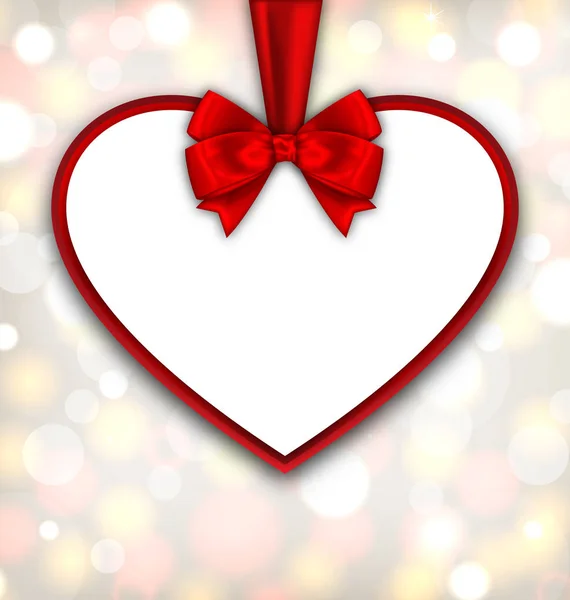 Форма рамки Серце зі стрічки День Святого Валентина — стокове фото