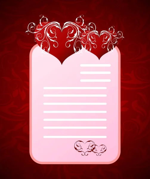 Romantický dopis pro Valentýn — Stock fotografie
