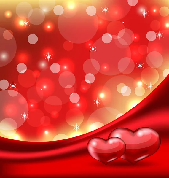 Valentines card with beautiful hearts — Stock Photo, Image