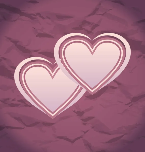 Valentines Day vintage background with hearts — Stock Photo, Image