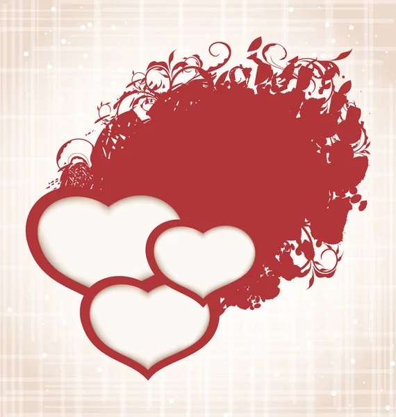 Día de San Valentín grunge fondo con corazones —  Fotos de Stock