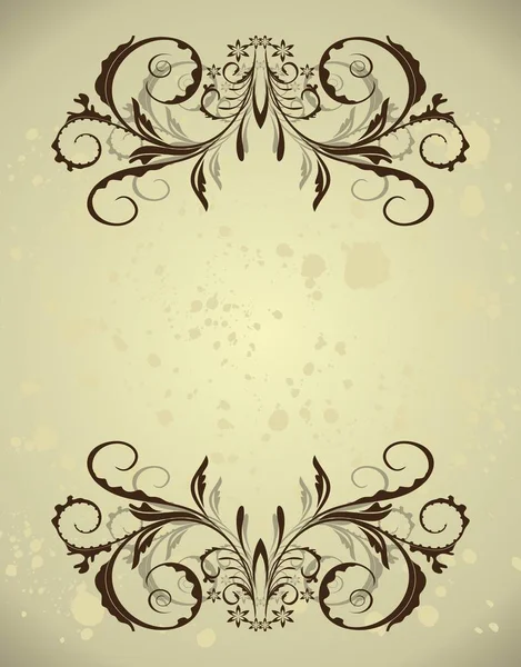 Vintage floral frame — Stockfoto