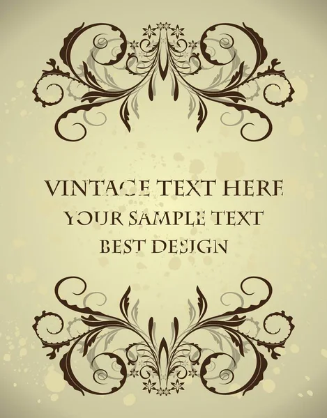 Vintage floral frame — Stock Photo, Image