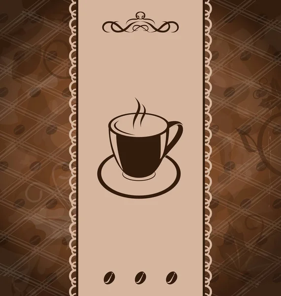 Vintage Hintergrund für Kaffee-Menü, Kaffeebohnen-Textur — Stockfoto