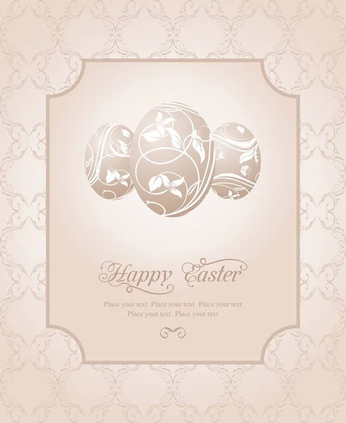 Easter vintage card with set eggs — Stock Photo, Image