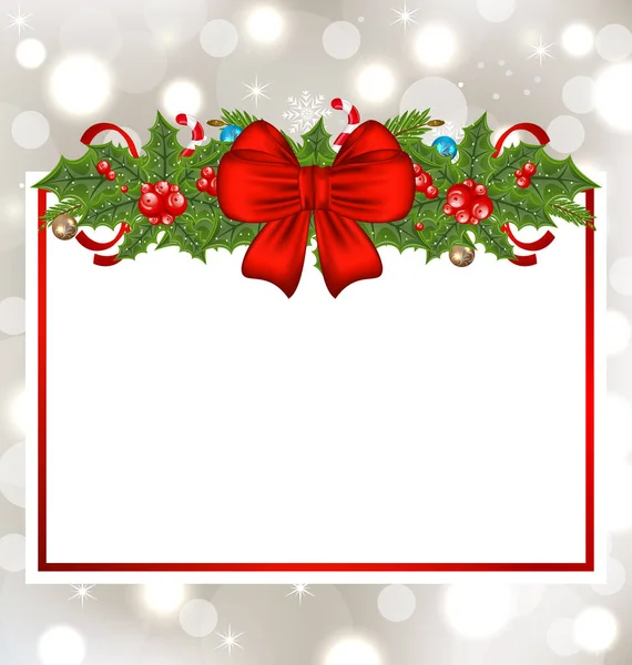 Noel tatil dekorasyon zarif kartı — Stok fotoğraf