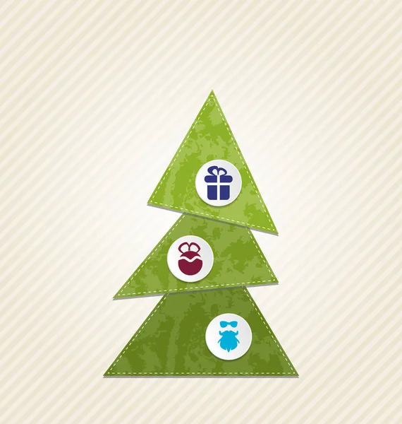 Árvore de Natal com infográficos, estilo mínimo — Fotografia de Stock