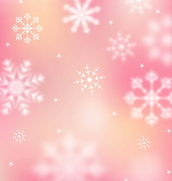 Νέο έτος ροζ ταπετσαρία με νιφάδες χιονιού — Φωτογραφία Αρχείου