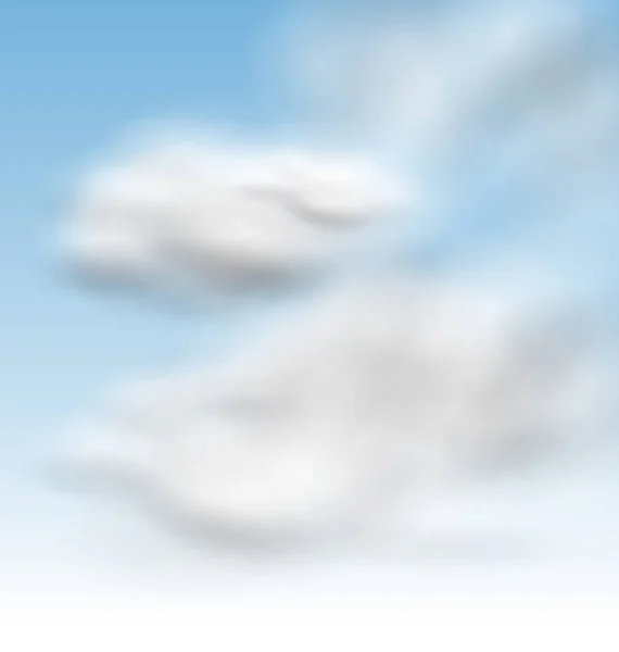 Achtergrond blauwe hemel pluizige wolken — Stockfoto