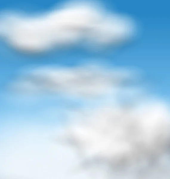 Hintergrund blauer Himmel flauschige Wolken — Stockfoto