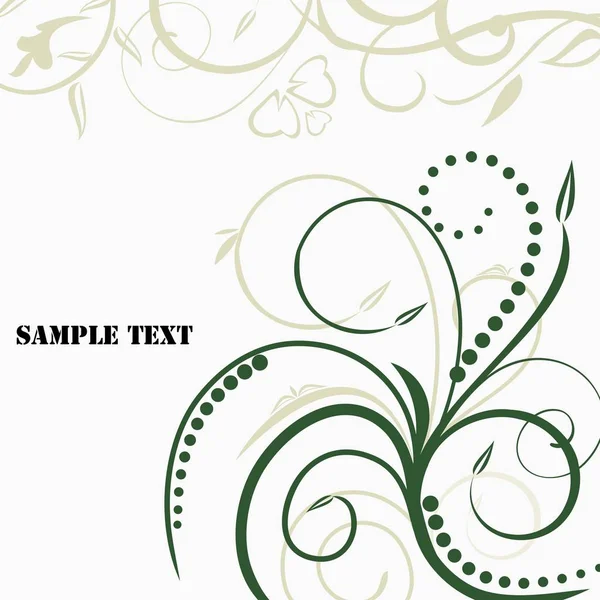 Illustration invitation card with floral background — Stock Photo, Image