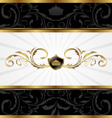 süslü altın dekoratif çerçeve