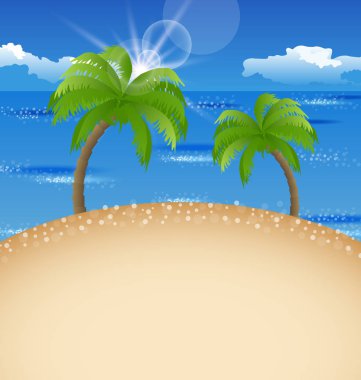 yaz tatili arka beach, palm, gökyüzü
