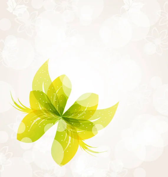 Abstraktní zelený motýl designu oslava karty — Stock fotografie