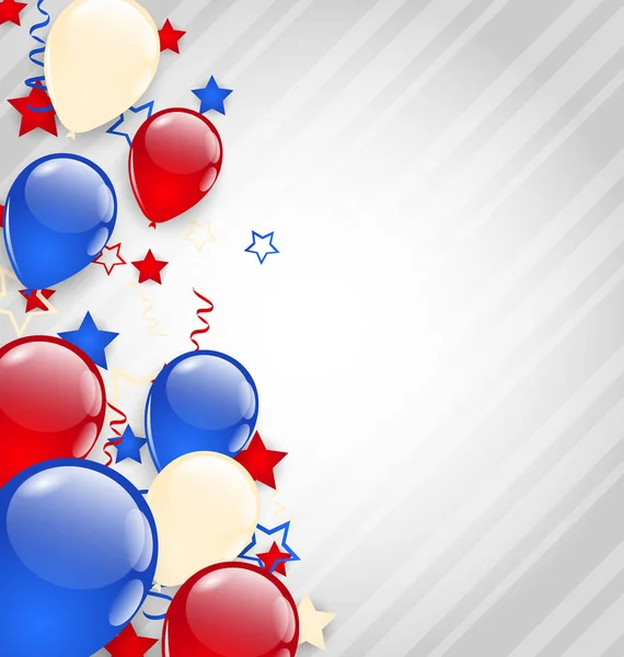 American background with colorful balloons for 4th of July — Stock Photo, Image