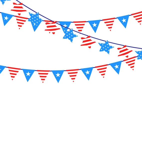 Hanging Bunting Garlands in National — Stock Photo, Image