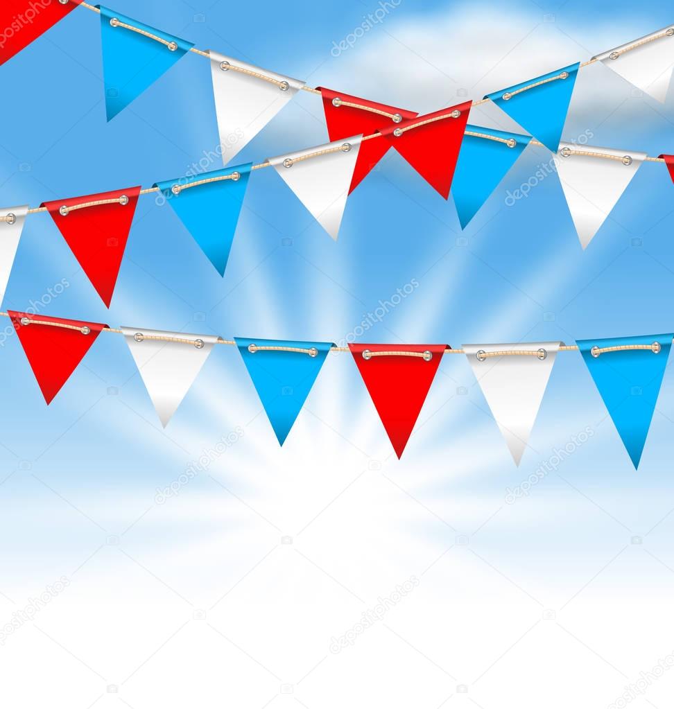 Bunting Flags for American Holidays, Patriotic Colors of USA