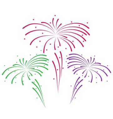 soyut renkli havai fişek için kroki