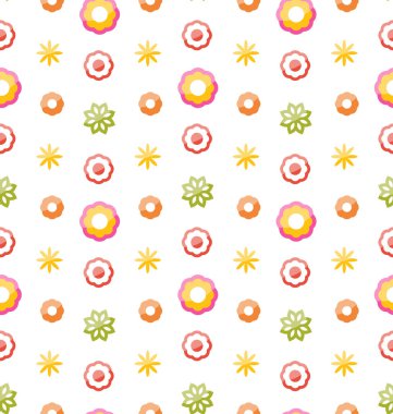 Renkli parlak Seamless Modeli çiçekli