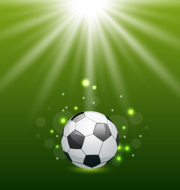 Futbol topu ve ışık efekti arka plan