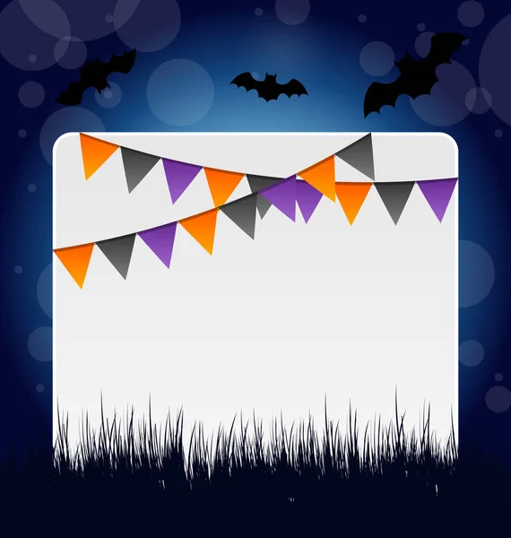 Halloween-Einladung mit hängenden Fahnen — Stockfoto