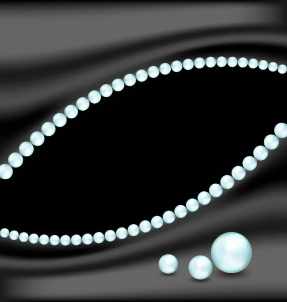 Fondo oscuro de lujo con perlas — Foto de Stock