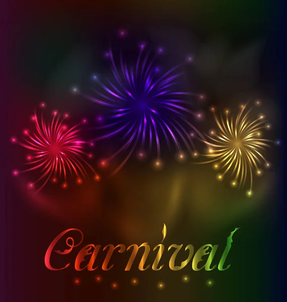 Colorful fireworks background for Carnival party — Stock Photo, Image