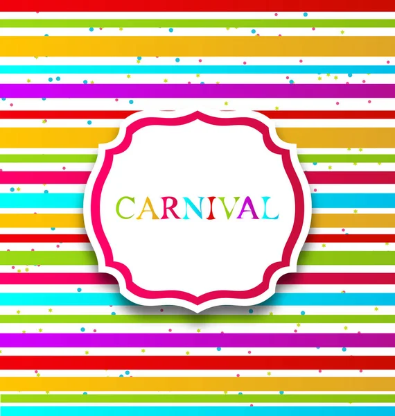 Kleurrijke kaart met reclame header voor Carnaval — Stockfoto