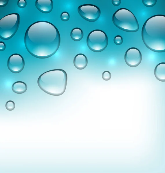 Вода абстрактний фон з краплями, місце для тексту — стокове фото