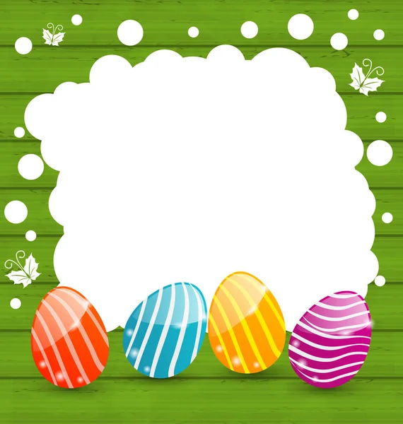 Holiday card with Easter colorful eggs — Stock Photo, Image