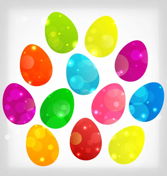 Easter background with colorful eggs — Stock Photo, Image