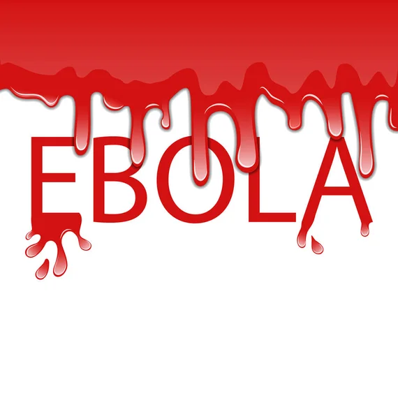 警告流行埃博拉病毒，血腥的字体 — 图库照片