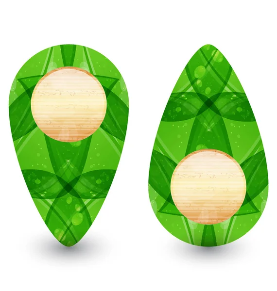 Eco przyjazny ikonę drewniane projektowanie stron internetowych — Zdjęcie stockowe