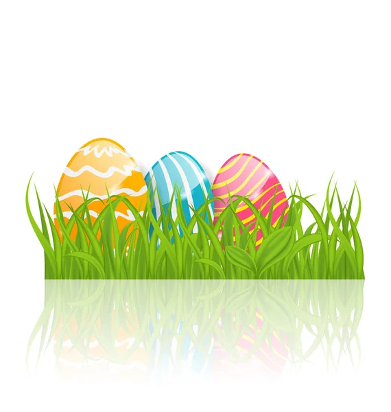 Easter background with paschal ornamental eggs — Stock Photo, Image