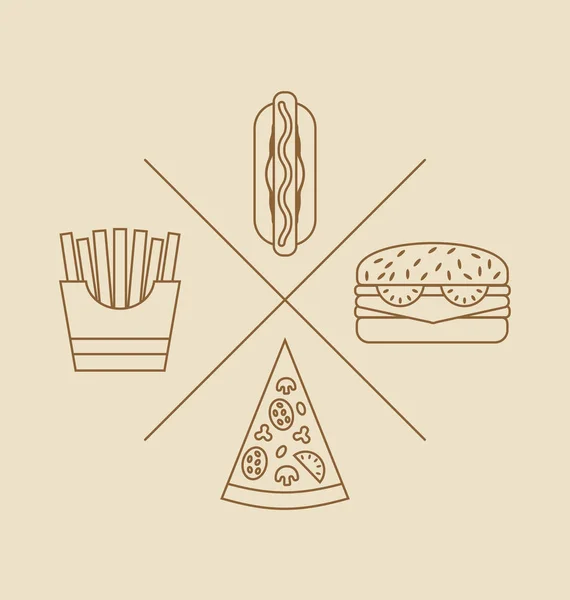 Ilustração Elementos de design para logotipo de fast food — Fotografia de Stock