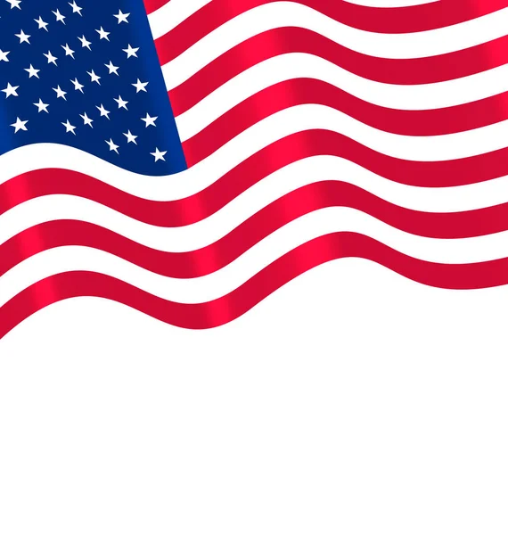 Bandiere USA Sventolando Vento e Nastro — Foto Stock
