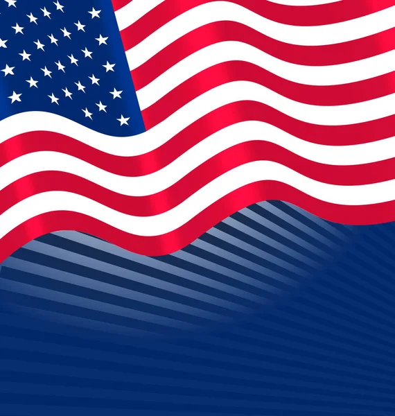 Verenigde Staten zwaaien voor dag van de onafhankelijkheid van vlaggen — Stockfoto