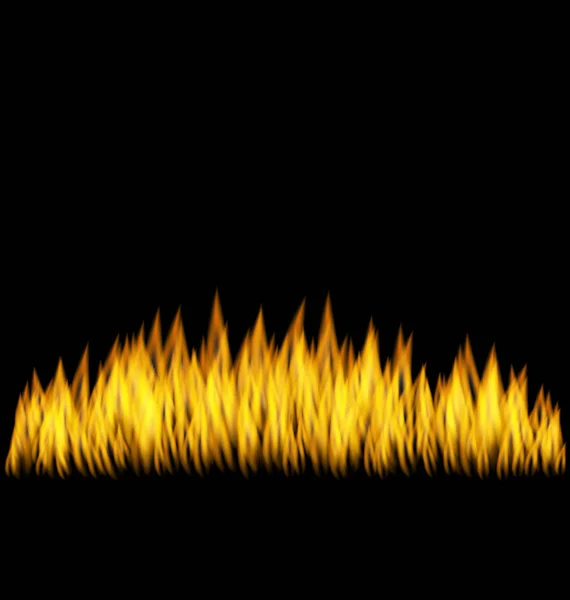 Realistyczne ogień płomień na białym tle — Zdjęcie stockowe