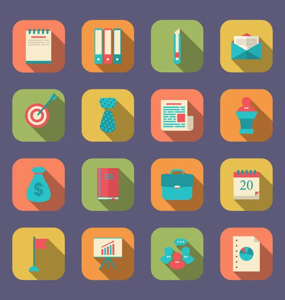 Modern flat icons of web design objects, business, office and ma