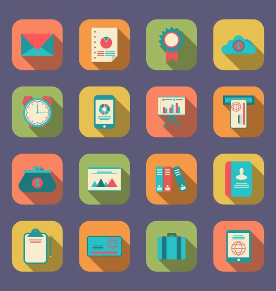 Moderne flache Icons von Web-Design-Objekten, Business, Büro und Ma — Stockfoto