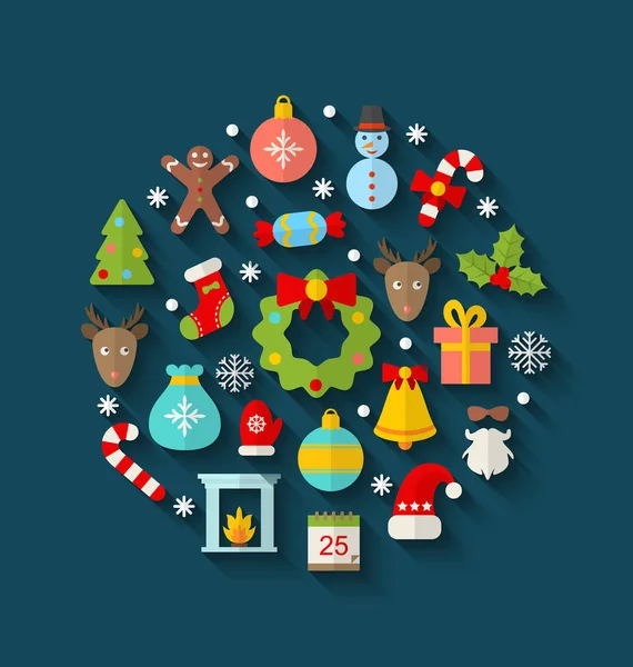 Natal objetos coloridos e elementos — Fotografia de Stock