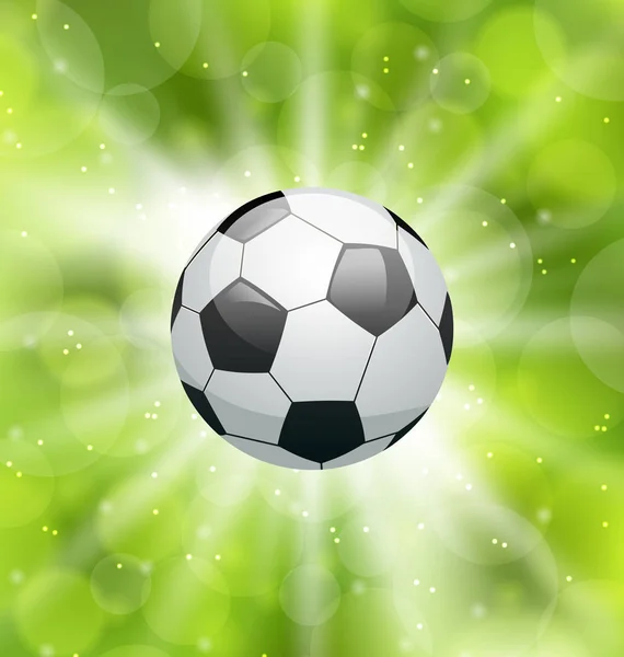 Football light background with ball — Stock Photo, Image